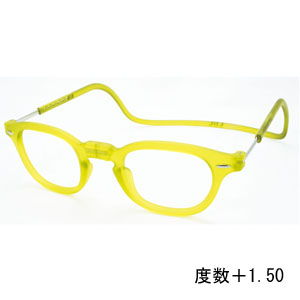 オーケー光学 OHKEI オーケー光学 クリック ヴィンテージ レモンライム 度数+1.50 老眼鏡 CliC Vintage
