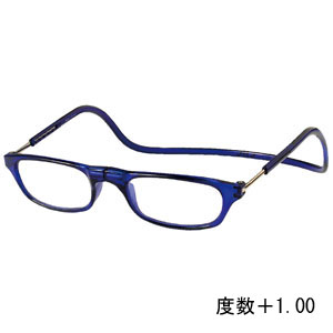 オーケー光学 OHKEI オーケー光学 クリック リーダー ブルー 度数+1.00 老眼鏡 CliC Readers