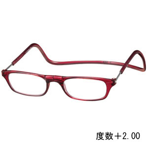 オーケー光学 OHKEI オーケー光学 クリック リーダー ボルドー 度数+2.00 老眼鏡 CliC Readers