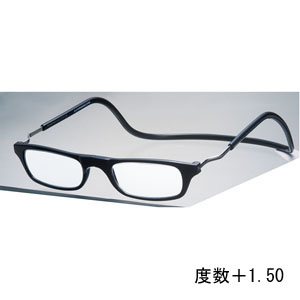オーケー光学 OHKEI オーケー光学 クリック エクスパンダブル Lサイズ ブラック 度数+1.50 老眼鏡 CliC Expandable