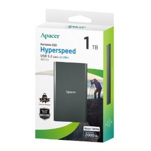 アペイサー Apacer Apacer AP1TBAS723B-1 ポータブルSSD リードライト2000 AS723シリーズ 1TB