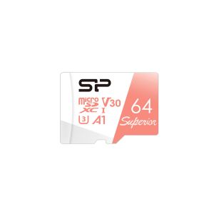 シリコンパワー silicon power シリコンパワー マイクロSDXC 64GB SP064GBSTXDV3V20 UHS-I U3 V30 A1 4K microSDカード