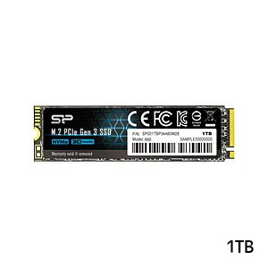 シリコンパワー silicon power シリコンパワー SSD M.2 1TB SP001TBP34A60M28 PCIe Gen3x4 3年保証