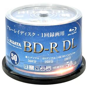 ライデータ RIDATA RIDATA BR260EPW4X.50SP BD-R DL 50GB 4倍速 50枚