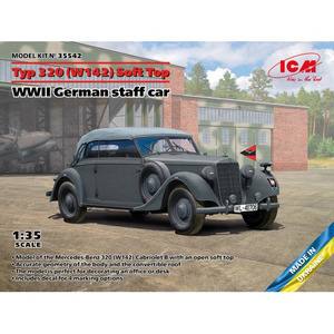 ハセガワ ハセガワ ICM 1/35 ドイツTyp320 W142 ソフトトップ スタッフカー 35542