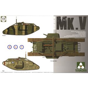 タコム TAKOM タコム 1/35 WW1 重戦車 マーク V 3 in 1 キット TKO2034