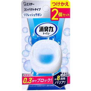 エステー エステー 消臭力 コンパクト トイレ用 つけかえ リフレッシュサボンの香り 6mL×2個セット