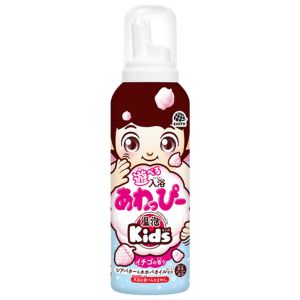 アース製薬 EARTH アース製薬 温泡 Kids 遊べる入浴あわっぴー イチゴの香り ふんわりピンク色の泡 160mL