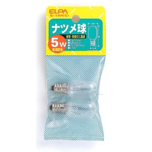 朝日電器 エルパ ELPA エルパ G-10H C ナツメ球透明 ELPA 朝日電器