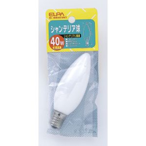 朝日電器 エルパ ELPA エルパ G-66H W シャンデリア40W ELPA 朝日電器