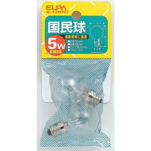 朝日電器 エルパ ELPA エルパ G-12H C 国民球5Wクリア ELPA 朝日電器