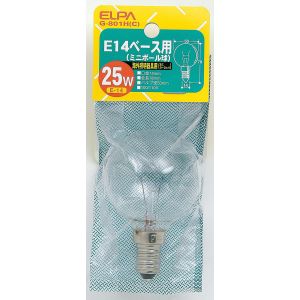 朝日電器 エルパ ELPA エルパ G-801H C E14ミニボール25 ELPA 朝日電器