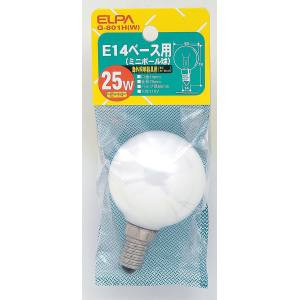 朝日電器 エルパ ELPA エルパ G-801H W E14ミニボール25 ELPA 朝日電器