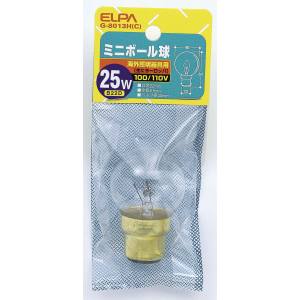 朝日電器 エルパ ELPA エルパ G-8013H C ミニボール 25W ELPA 朝日電器