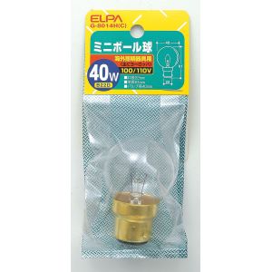 朝日電器 エルパ ELPA エルパ G-8014H C ミニボール 40W ELPA 朝日電器