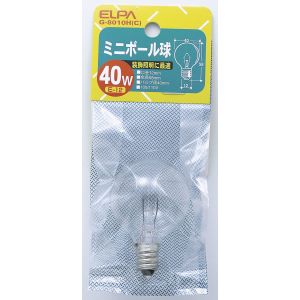 朝日電器 エルパ ELPA エルパ G-8010H C ミニボール 40W ELPA 朝日電器