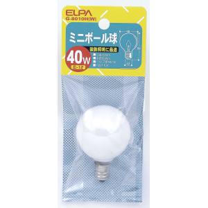 朝日電器 エルパ ELPA エルパ G-8010H W ミニボール 40W ELPA 朝日電器