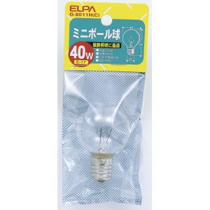 朝日電器 エルパ ELPA エルパ G-8011H C ミニボール 40W ELPA 朝日電器