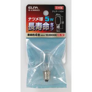 朝日電器 エルパ ELPA エルパ G-L10H C ナツメ球 5WE12C ロング ELPA 朝日電器