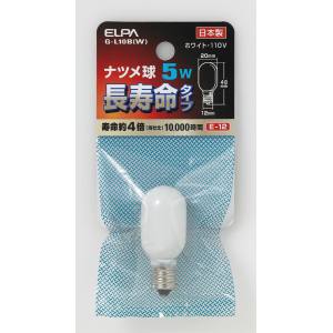 朝日電器 エルパ ELPA エルパ G-L10B W ナツメ球 5WE12W ロング ELPA 朝日電器