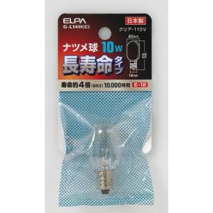 朝日電器 エルパ ELPA エルパ G-L14H C ナツメ球 10WE12C ロング ELPA 朝日電器