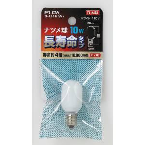 朝日電器 エルパ ELPA エルパ G-L14H W ナツメ球 10WE12W ロング ELPA 朝日電器