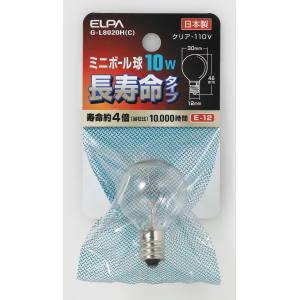 朝日電器 エルパ ELPA エルパ G-L8020H C ミニボール球 G3010WE12C ロング ELPA 朝日電器