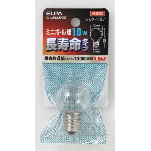 朝日電器 エルパ ELPA エルパ G-L8022H C ミニボール球 G3010WE17C ロング ELPA 朝日電器