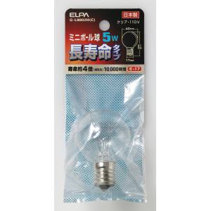 朝日電器 エルパ ELPA エルパ G-L8002H C ミニボール球 G405WE17C ロング ELPA 朝日電器