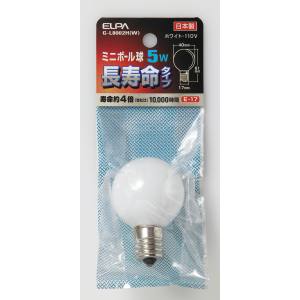 朝日電器 エルパ ELPA エルパ G-L8002H W ミニボール球 G405WE17W ロング ELPA 朝日電器