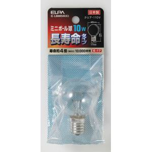 朝日電器 エルパ ELPA エルパ G-L8005H C ミニボール球 G4010WE17C ロング ELPA 朝日電器