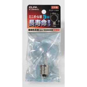 朝日電器 エルパ ELPA エルパ G-L804H C ミニボール球 G505WE17C ロング ELPA 朝日電器