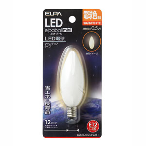 朝日電器 エルパ ELPA エルパ LDC1L-G-E12-G311 LED装飾電球 シャンデリア球形 E12 電球色 ELPA 朝日電器