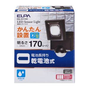 朝日電器 エルパ ELPA エルパ ESL-N111DC 乾電池式 センサーライト ELPA 朝日電器