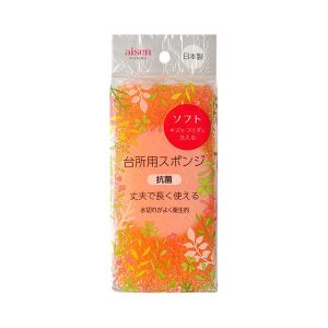 アイセン aisen アイセン 台所用 スポンジ ソフト オレンジ KSA01