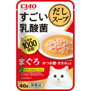 いなばペットフード いなばペットフード CIAO すごい乳酸菌だしスープ まぐろ かつお節 ささみ入り 40g