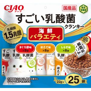 いなばペットフード いなばペットフード CIAO すごい乳酸菌クランキー 海鮮バラエティ 22g×25袋