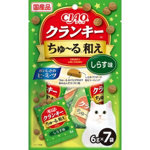 いなばペットフード いなば チャオ クランキー ちゅ～る 和え しらす味 6g×7袋 320440 CIAO