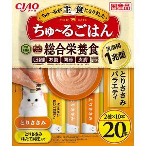 いなばペットフード いなばペットフード CIAO ちゅ～るごはん とりささみバラエティ 20本入り