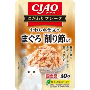 いなばペットフード いなば CIAO こだわりフレーク やわらか仕立てまぐろ削り節入り 30g