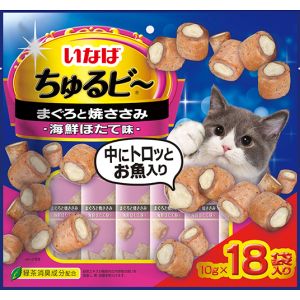 いなばペットフード いなば ちゅるビ～ まぐろと焼ささみほたて味 10g×18袋