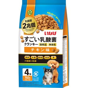 いなばペットフード いなば チャオ すごい乳酸菌 クランキー チキン味 760g 190g×4袋 321010 CIAO