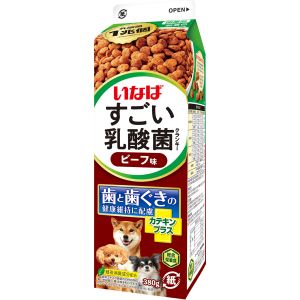 いなばペットフード いなば チャオ すごい乳酸菌 クランキー牛乳パック ビーフ味 380g 321140 CIAO