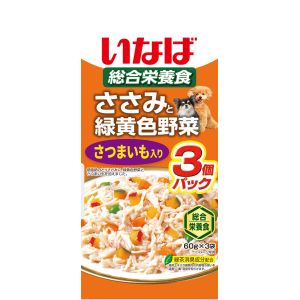 いなばペットフード いなば ささみと緑黄色野菜 さつまいも入り 60g×3