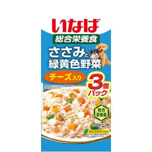 いなばペットフード いなば ささみと緑黄色野菜 チーズ入り 60g×3