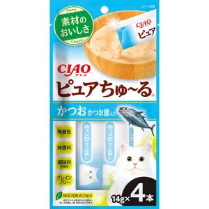 いなばペットフード いなばペットフード CIAO ピュアちゅ～る かつお かつお節入り 14g×4本