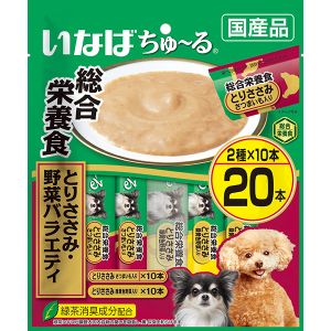 いなばペットフード いなばペットフード ちゅ～る総合栄養食 とりささみ 野菜バラエティ 20本