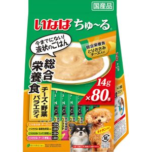 いなばペットフード いなば ちゅ～る 総合栄養食 チーズ 野菜バラエティ 14g×80本入