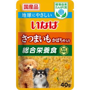 いなばペットフード いなば 植物由来たんぱく質パウチ さつまいも かぼちゃ入り 40g