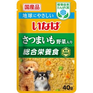 いなばペットフード いなば 植物由来たんぱく質パウチ さつまいも 野菜入り 40g